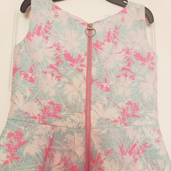 Zoe Ltd Turquoise and Pink Pocket Special Occasion Girls' Dress. Size Girls 14 - Picture 6 of 10